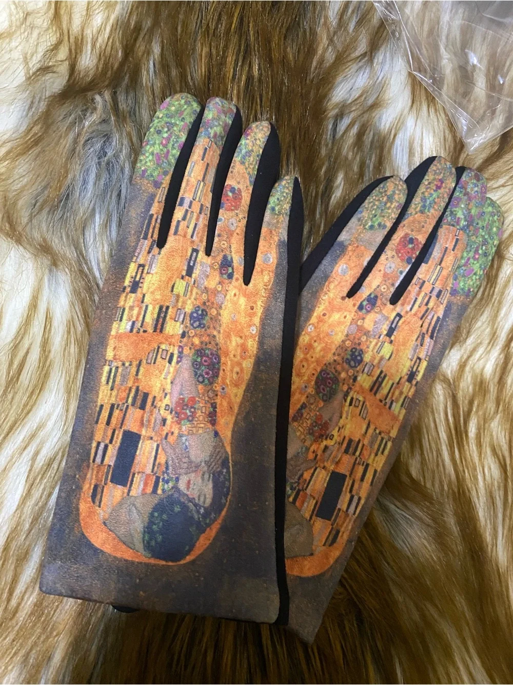 NEW Gustav Klimt Art-Print Fashion Gloves